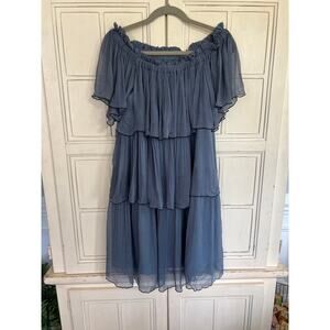 Scotch & Soda size 1 small blue off the shoulder dress